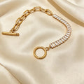 Bracelet à bascule en cristal plaqué PVD or 18 carats