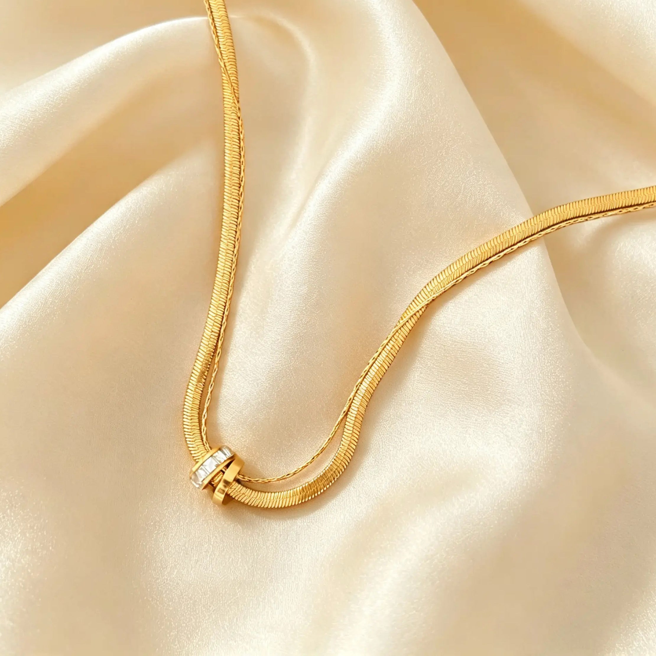 18K Gold Plated Multi-Layer Chain Necklace