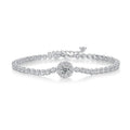 Bracelet en argent sterling S925 - Plaqué or blanc