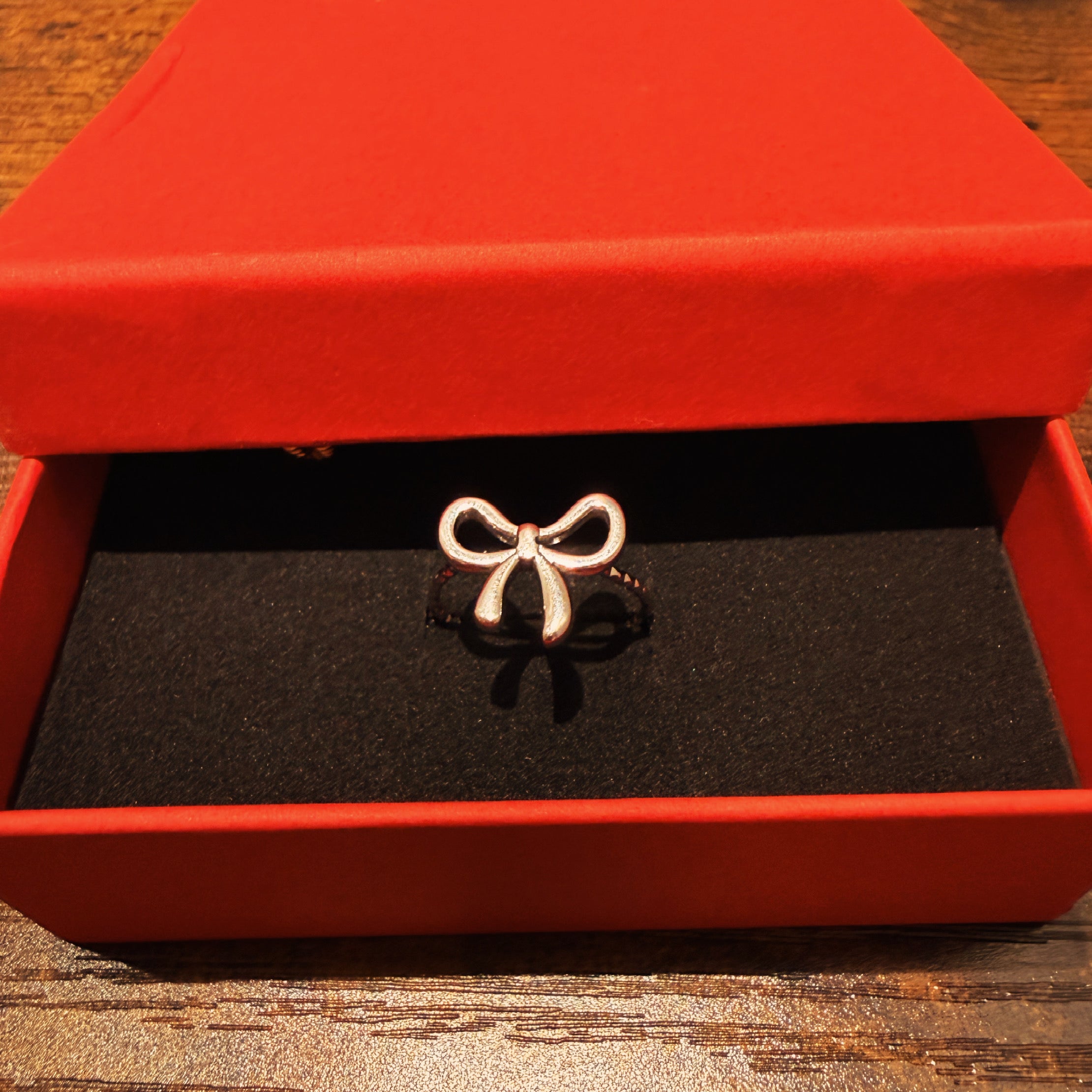 18K Gold PVD Stainless Steel Adjustable Bow Ring