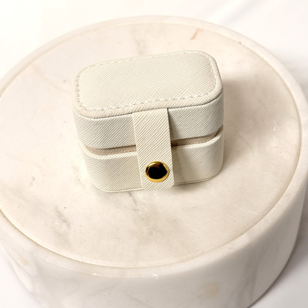 Portable Mini Jewelry Box, PU Leather Travel Case