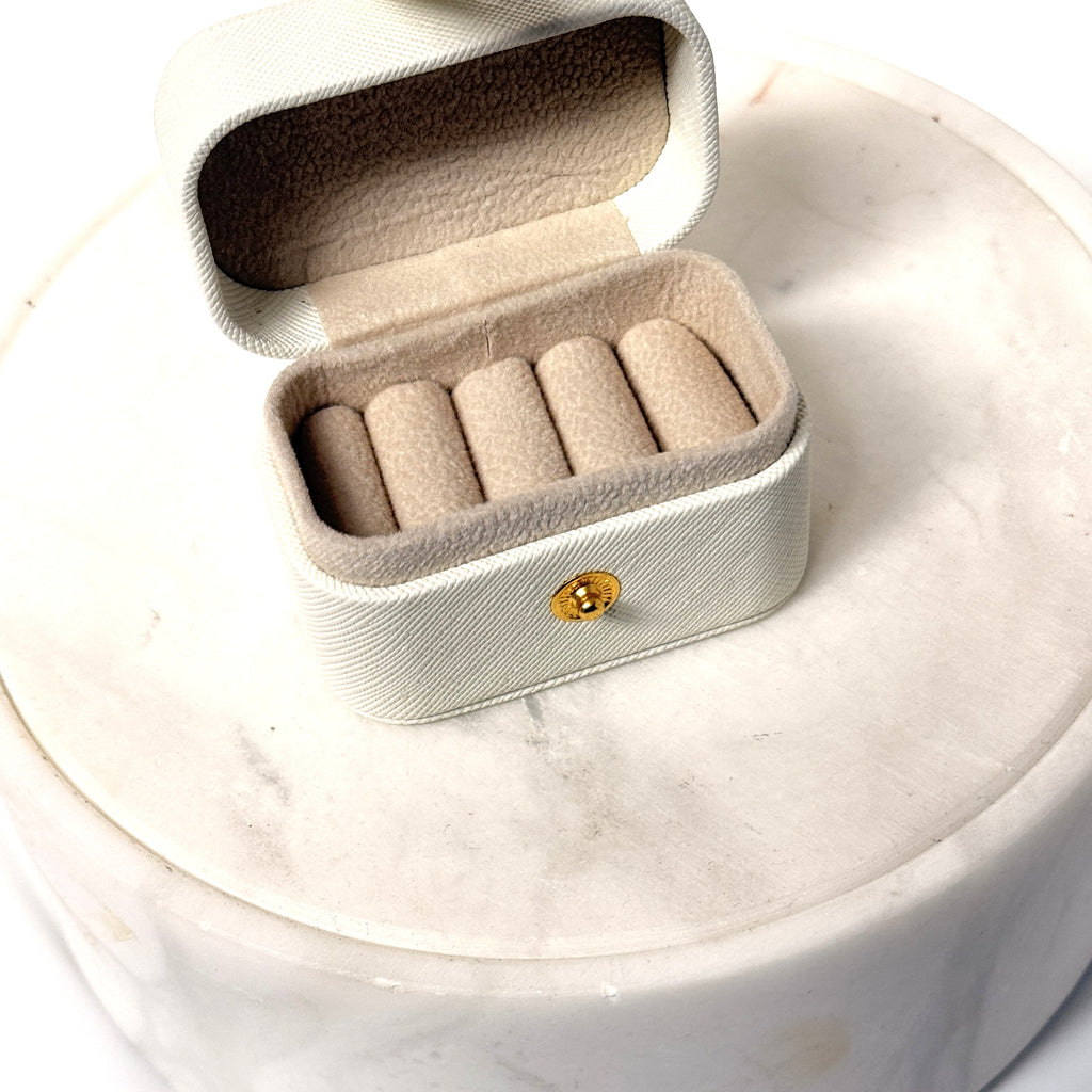 Portable Mini Jewelry Box, PU Leather Travel Case