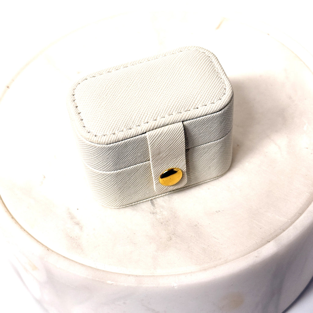 Portable Mini Jewelry Box, PU Leather Travel Case