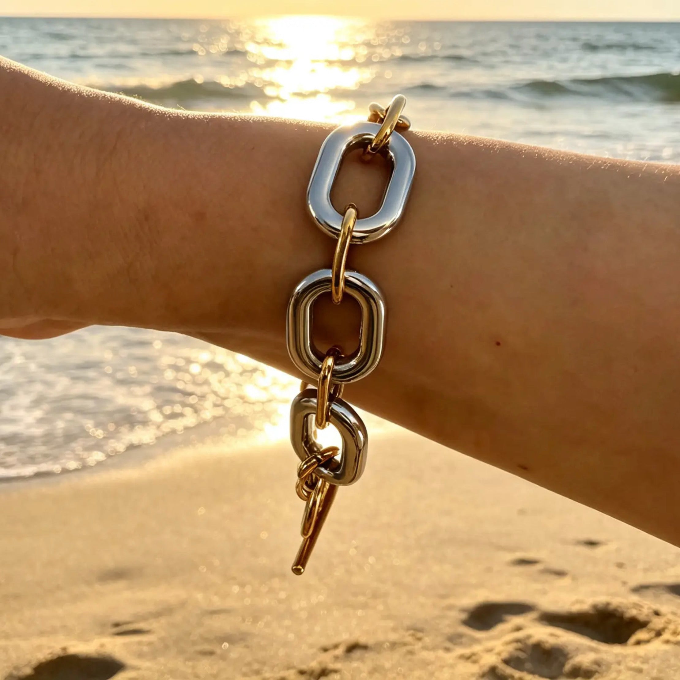 18K Gold-Plated Chain Bracelet