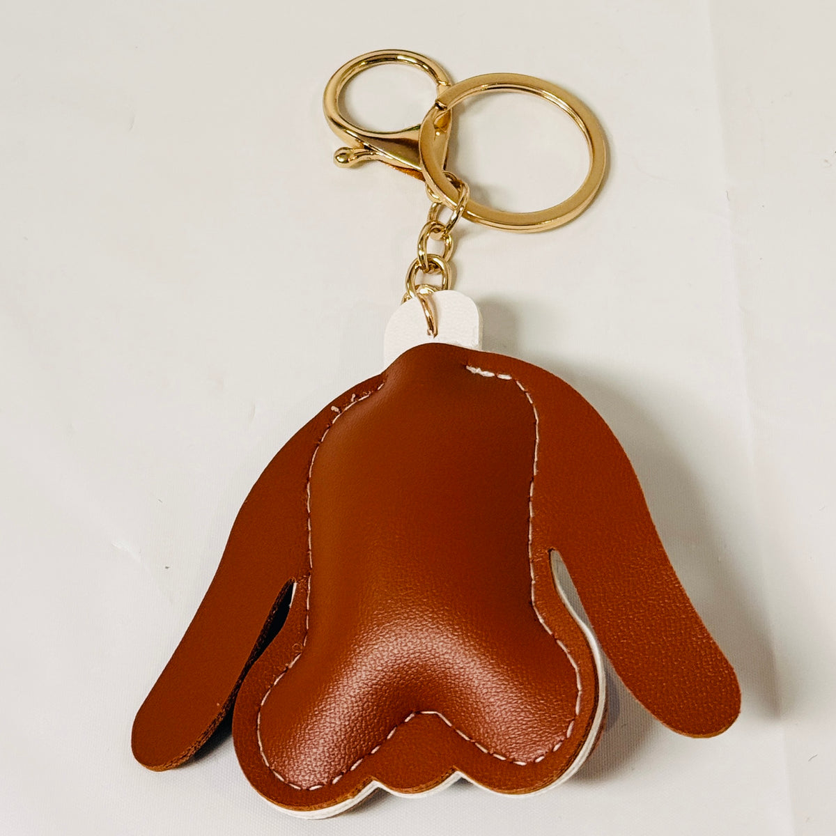 Brown & White Dog Keychain & Bag Charm