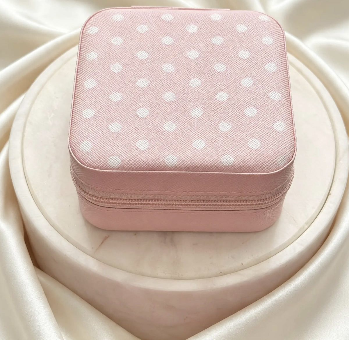 Polka Dot Jewelry Organizer Travel Case