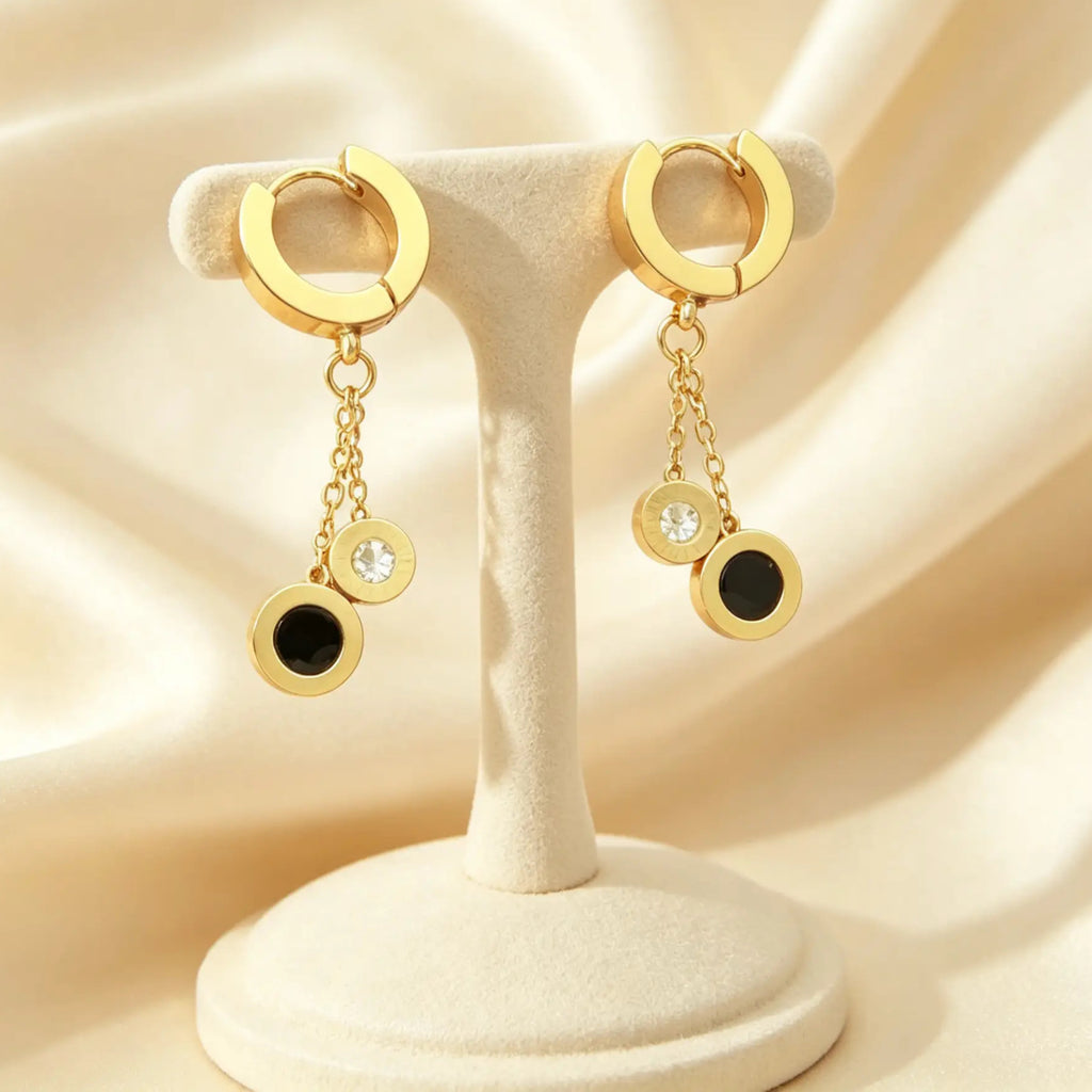 Boucles d'oreilles clous papillon en or