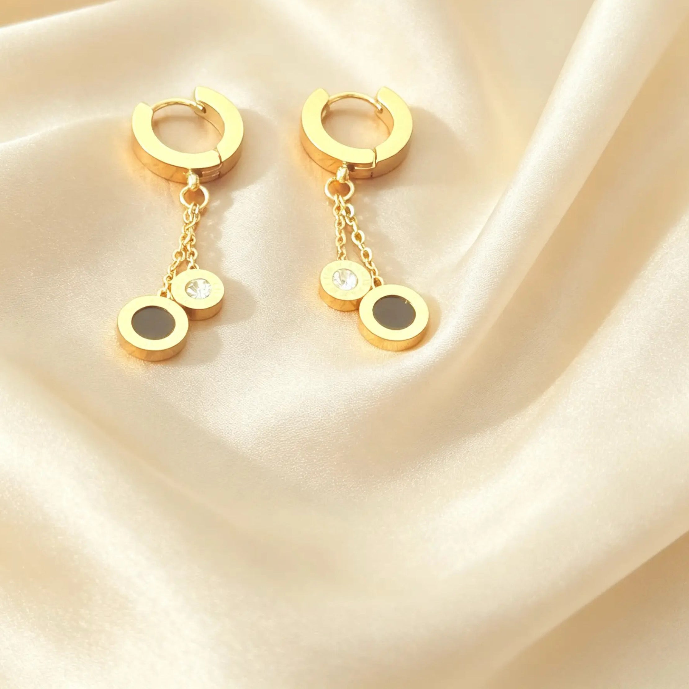Boucles d'oreilles clous papillon en or