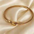 Bracelet Jonc avec Fermoir Boucle PVD Or 18 carats