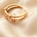Double Band Heart Ring