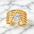 18K Gold-Plated Multi-Band Zircon Ring