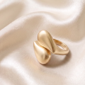 Bague géométrique plaquée or 14 carats