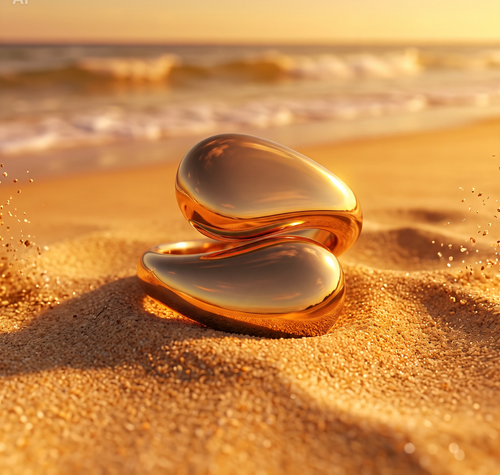 14K Gold Plated Geometric Ring