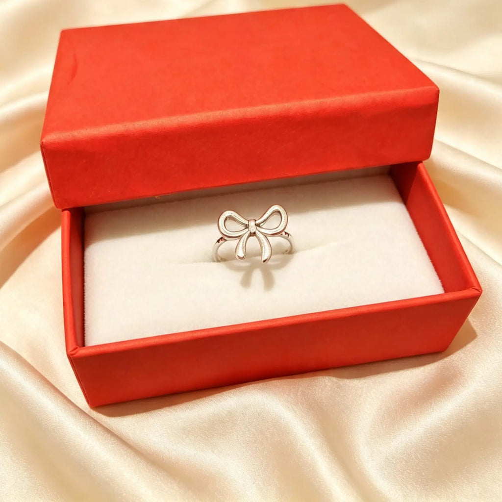 18K Gold PVD Stainless Steel Adjustable Bow Ring